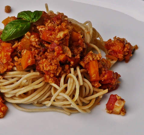 vagane Bolognese-Soße mit Seitan