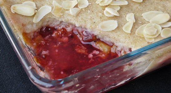 Veganer Grießauflauf mit Zwetschgen und Zimt